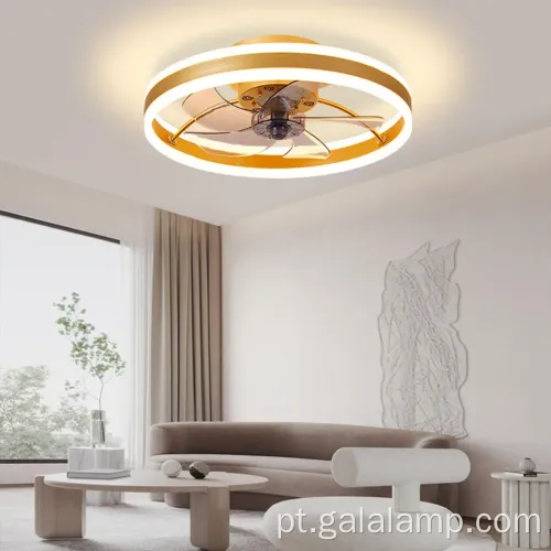 Ventilador de teto acrílico transparente moderno com controle remoto